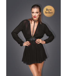 Платье прозрачное с поясом и чокером Noir Handmade XL - No Taboo