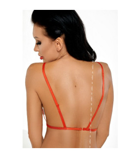 Портупея красная на бюст Harness 13 S/M - No Taboo