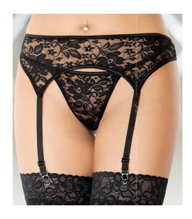 Пояс черный кружевной, S/M - No Taboo