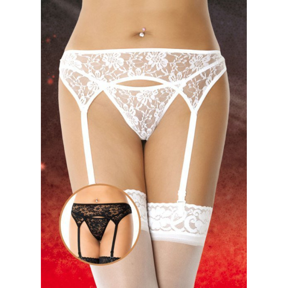 Пояс для чулок с подвязками, белый (4315), zoom