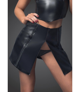 Юбка из винила Noir Handmade с 2 молниями, размер L - No Taboo