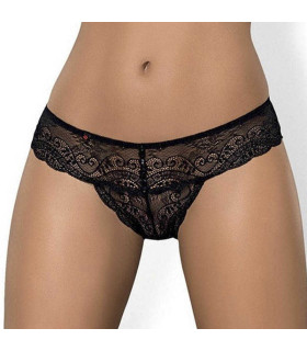 Сексуальні стрінги мереживні чорні L / XL - No Taboo