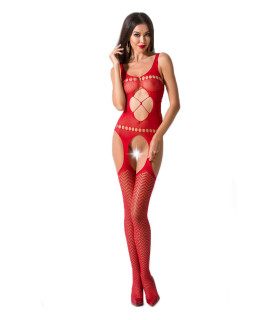 Сексуальный комбинезон красного цвета с имитацией чулок, o/s - No Taboo