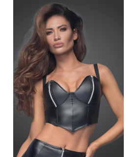 Топ-корсет сексуальный с молниями на чашках, Noir Handmade,размер S - No Taboo