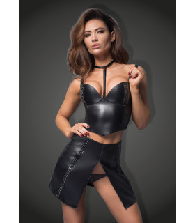Топ-корсет сексуальный с чокером F170 Noir Handmade L - No Taboo