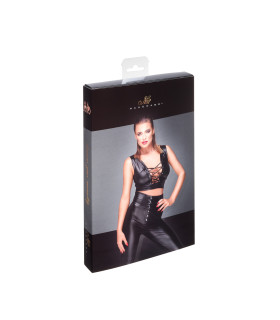 Топ-корсет с шнуровкой на декольте F155 Noir Handmade S - No Taboo