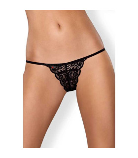 Сексуальні трусики мереживні з візерунком, чорні L / XL - No Taboo
