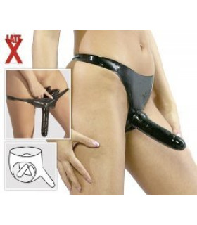 Трусики из латекса со страпоном S-L - No Taboo