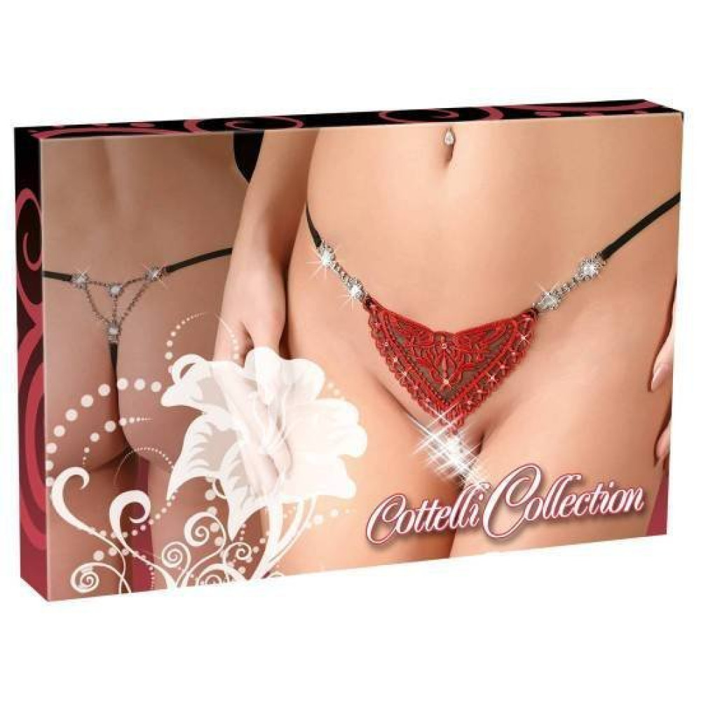 Стринги со стразами с вырезом Cottelli Collection (22878), zoom