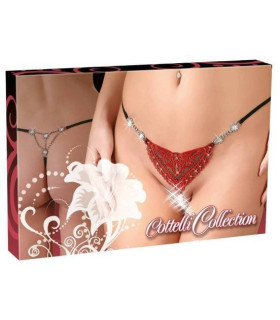 Стринги со стразами с вырезом Cottelli Collection - No Taboo