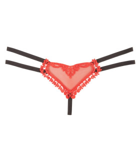 Сексуальные стринги в форме сердца, с двойной резинкой, L/XL - No Taboo