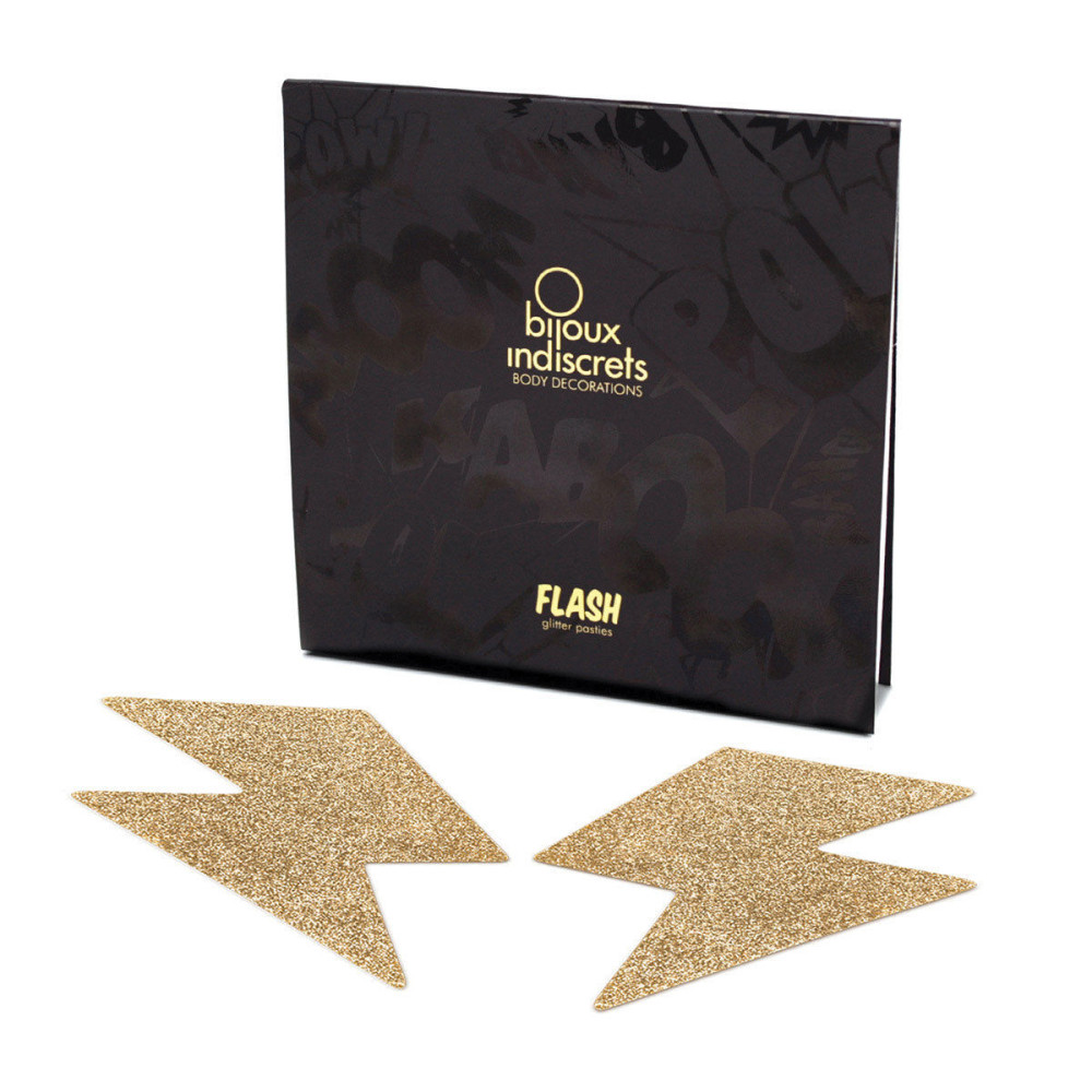 Украшение для груди Flash золотистая молния, Bijoux Indiscrets (30914), zoom