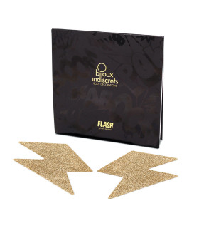 Украшение для груди Flash золотистая молния, Bijoux Indiscrets - No Taboo