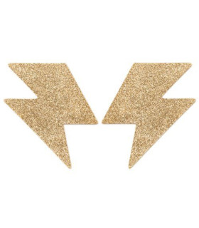 Украшение для груди Flash золотистая молния, Bijoux Indiscrets - No Taboo