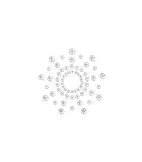 Украшение для груди MIMI со стразами Белый Жемчуг - No Taboo