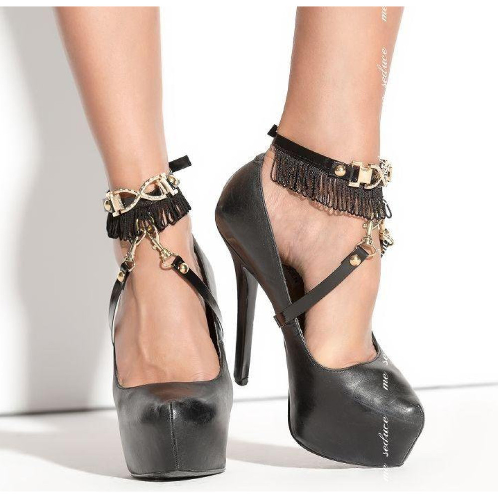 Украшение на ноги под обувь черное Me-Seduce (32145), zoom