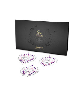 Украшения для груди и бикини со стразами Flamboyant от Bijoux Indiscrets, розово-фиолетовые - No Taboo