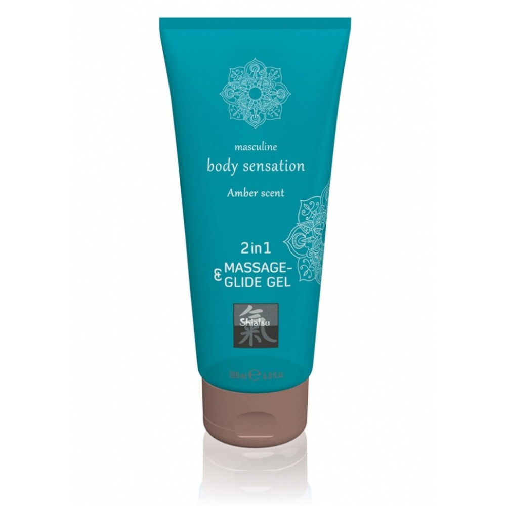 Масажна олійка-лубрикант HOT Amber scent на водній основі, 200 мл (38828), zoom
