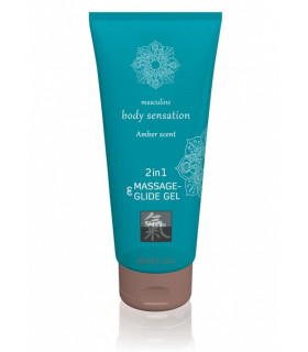 Масажна олійка-лубрикант HOT Amber scent на водній основі, 200 мл - No Taboo