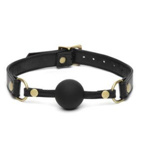 Кляп-кулька Fifty Shades of Grey зі штучної шкіри, чорний - No Taboo