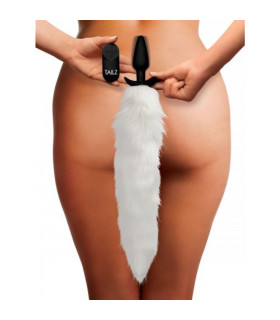 Анальна пробка з білим лисячим хвостом S - No Taboo