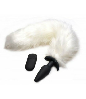 Анальна пробка з білим лисячим хвостом S - No Taboo