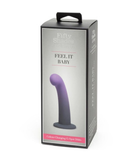 Фалоімітатор для точки G на присосці, змінює колір, Fifty Shades Of Grey, 18 х 3.8 см - No Taboo