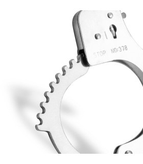 Наручники металлические, серебристые, без меха - No Taboo