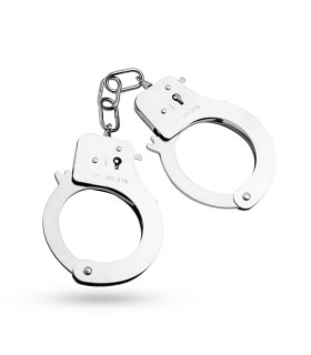 Наручники металлические, серебристые, без меха - No Taboo