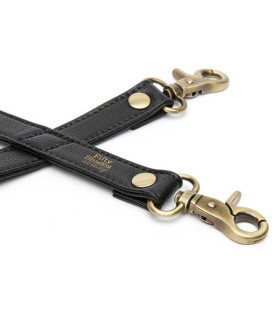 Крестообразный фиксатор, с карабинами, черный - No Taboo